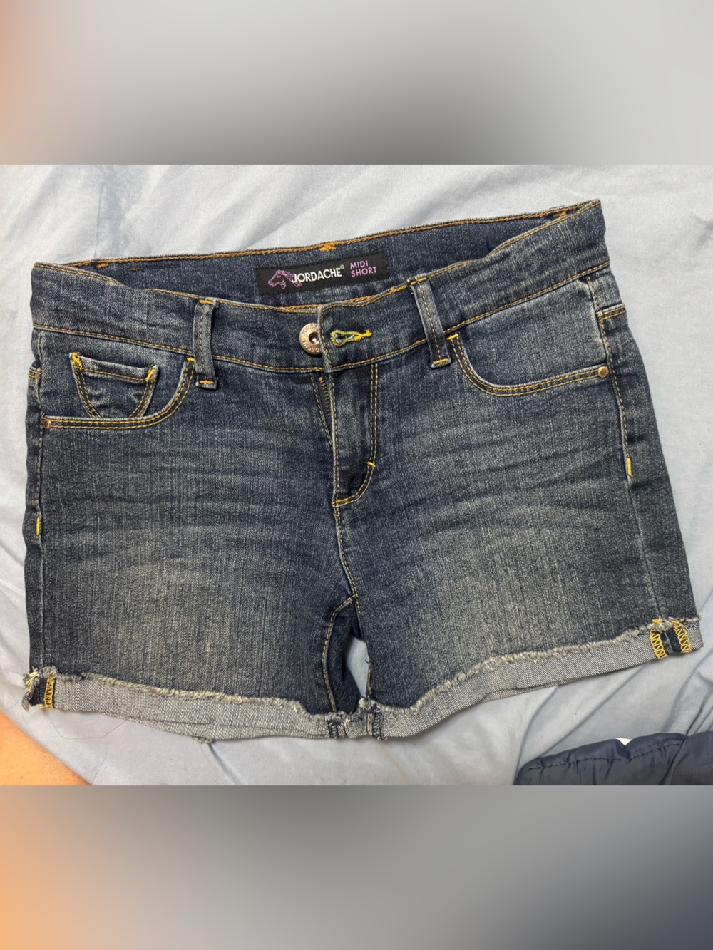 Jordache Dark Blue Denim Midi Shorts